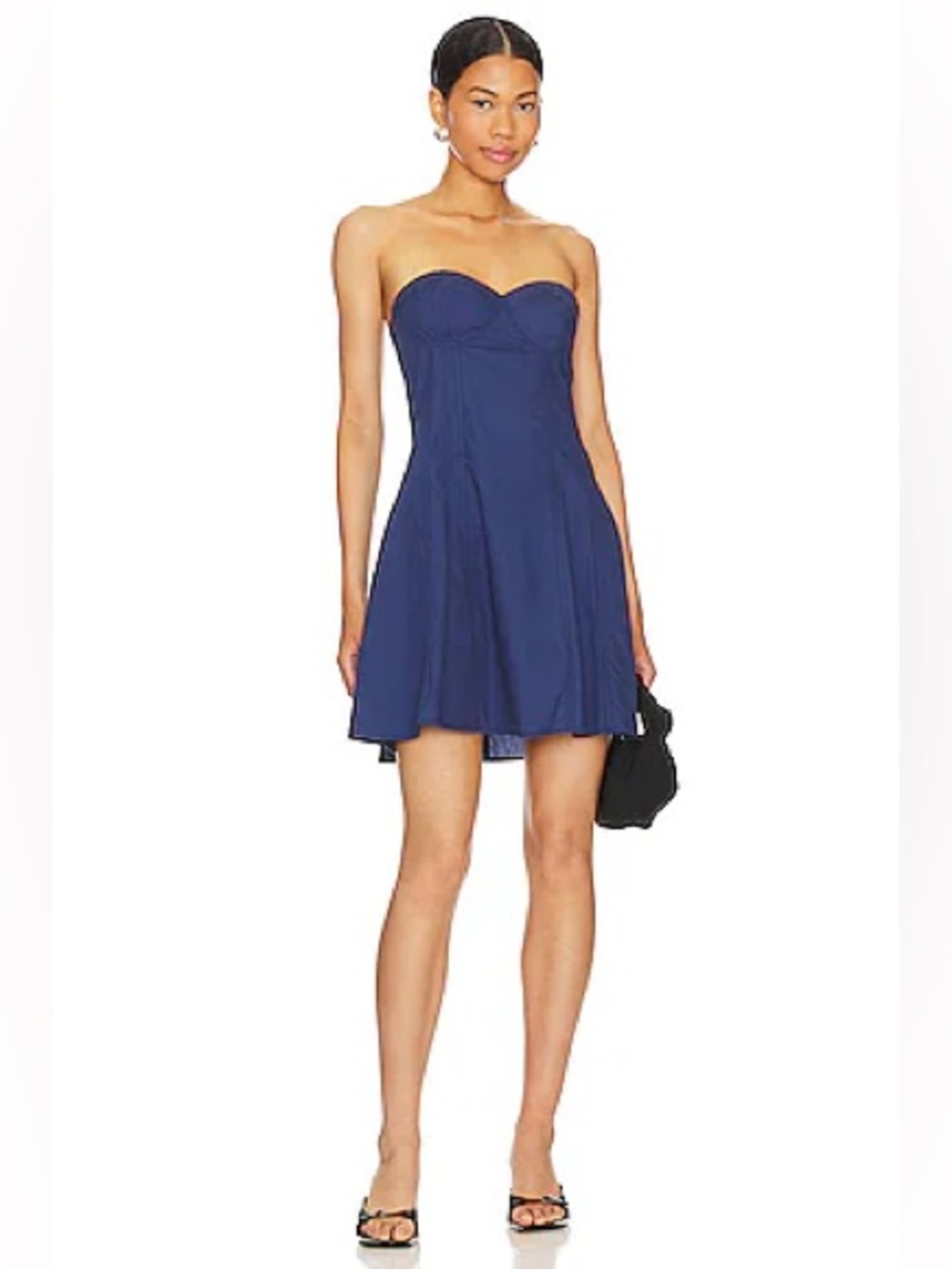 Misa Los Angeles Strapless Navy Nisha Mini Dress